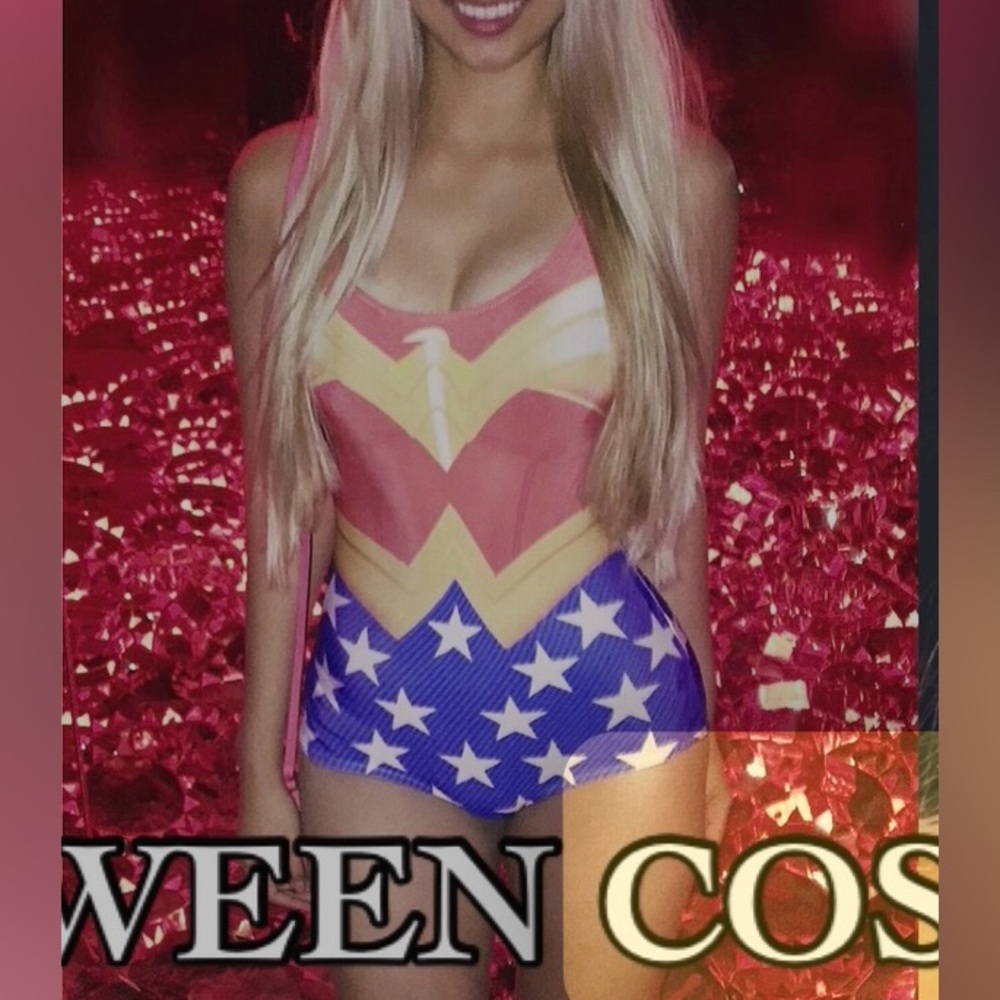 Wonder Woman Costume set: bodysuit and headband